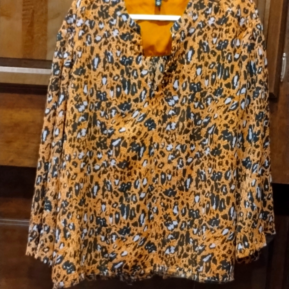Orange animal print shirt